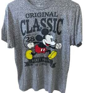 Disney Mickey Mouse Women's M Grey‎ Whimsical Running Classic Memories
